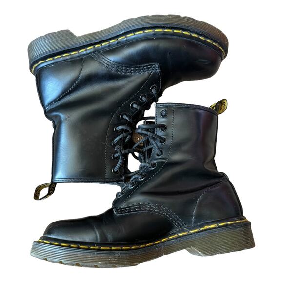 DR MARTENS 1460 Smooth Leather Lace Up Boots Black Ladies size 6 - Picture 8 of 12